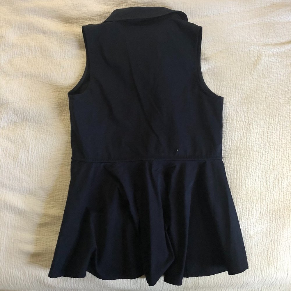 Navy top with white tie - Picture 4 of 7